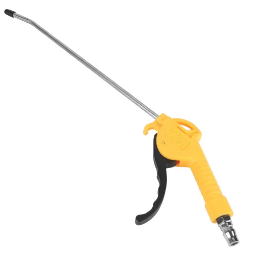 Oumefar Pistola de soplado de aire de plástico, pistola amarilla, soplador de aire, plumero neumático de alto flujo, pistola de soplado de aire