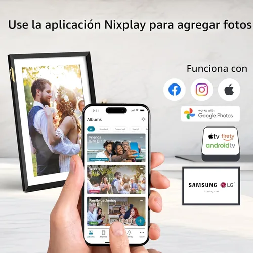 Miniatura 5 de Nixplay - Marco de fotos digital mejorado con IA Impresionante pantalla táctil HD Marco de fotos digital perfecto para regalos Función