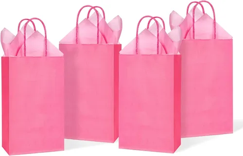 Miniatura 11 de DjinnGlory Paquete de 24 bolsas de papel verde azulado de tamaño pequeño de 9 x 5.5 x 3.15 pulgadas con 24 papel de seda blanco, bolsas azul