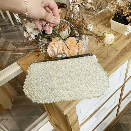 Miniatura 3 de Bolso de noche Pearl Clutch Bolso de boda GIfts para mujer