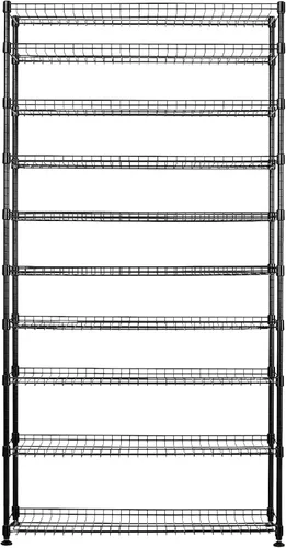 Miniatura 9 de SafeRacks - Estantes de almacenamiento certificados NSF, zinc, unidad de alambre de acero resistente con pies ajustables, estante para garaje