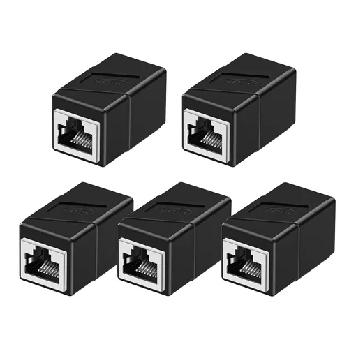 Miniatura 14 de Acoplador RJ45, adaptadores Ethernet de 2 pak, hembra a hembra, modular recto de 8 pines, conectores de red para cable Ethernet Azul