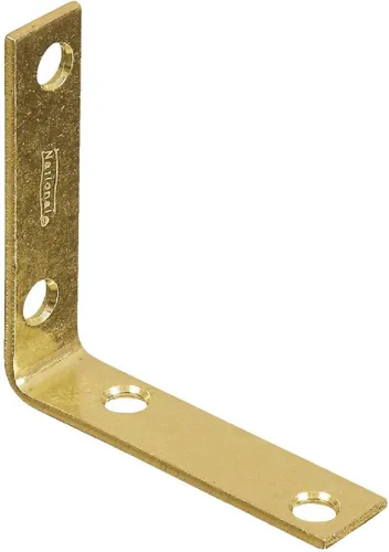 Miniatura 7 de NATIONAL MFG/SPECTRUM BRANDS HHI, 2-1/2" x 5/8", acabado de latón brillante Nacional/Spectrum Brands HHI N190-843 hierro de esquina