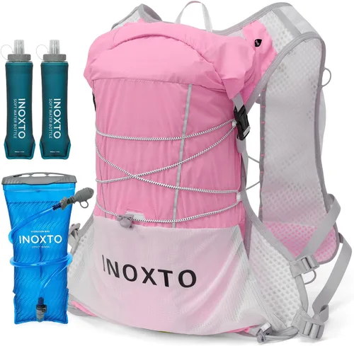 Miniatura 12 de IX INOXTO Running Vest Hydration Backpack, Lightweight Running Backpack Hydration Pack with 1.6L Water Bladder Daypack for Trail Running Hiking