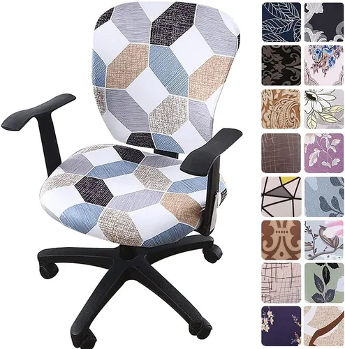 Miniatura 35 de Melaluxe - Funda para silla de oficina de computadora, funda universal protectora y elástica, cubierta elástica para silla giratoria