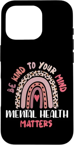 Miniatura 20 de iPhone 16 Mental Health Matters Rainbow Be Kind To Your Own Mind Case