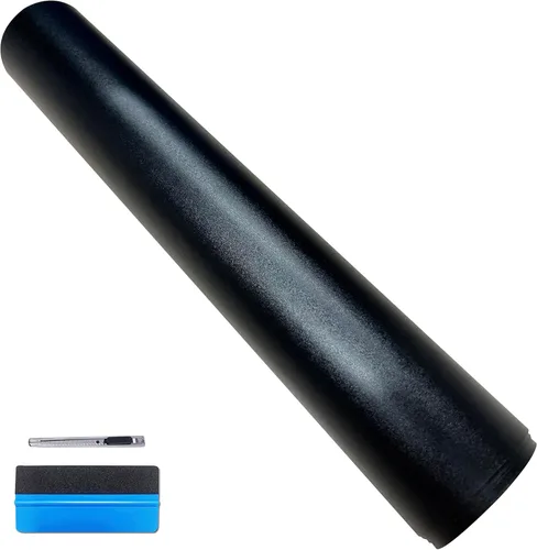 Miniatura 20 de LZLRUN Rollo de Vinilo Negro de Fibra de Carbono Mate Forjado con Liberación de Aire, Lámina Adhesiva, Película para Calcomanía DIY de Automóvil
