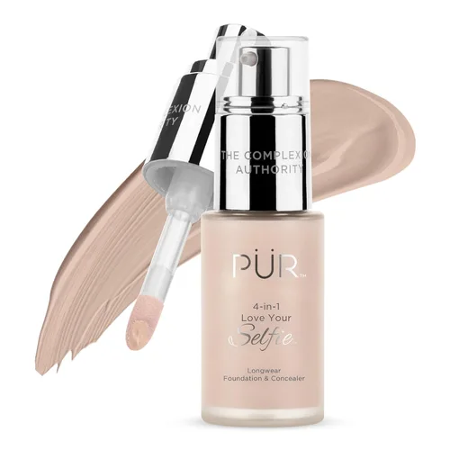 Miniatura 12 de PÜR MINERALS 4-in-1 Love Your Selfie Foundation & Concealer - Longwear Medium-to-Full Coverage Liquid Makeup Foundation with Hydrating Blend for