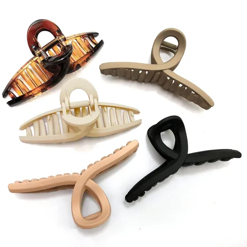 Miniatura 10 de Pinzas para el cabello de 4.3 pulgadas, grandes, antideslizantes, grandes mate, clip de mariposa para cabello fino y grueso, paquete de 4 4