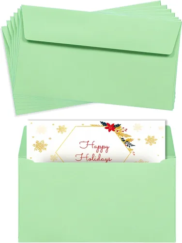 Miniatura 12 de Sobres negros autosellados #6 3/4, paquete de 25 sobres de colores, tamaño carta de 6 1/2 x 3 5/8 pulgadas, sobres de negocios para tarjetas