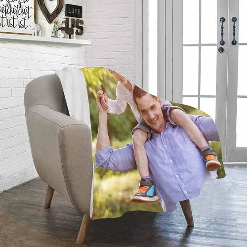 Miniatura 3 de Manta de fotos personalizada, manta con fotos personalizadas, manta personalizada, imprime tus propias fotos y texto en manta para cumpleaños