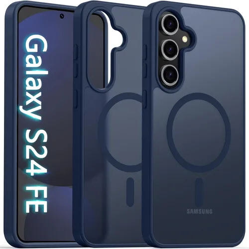 Miniatura 36 de Oterkin Funda magnética para Samsung Galaxy S24 Ultra mate, funda para teléfono S24 Ultra compatible con MagSafe, esmerilada, translúcida, a prueba