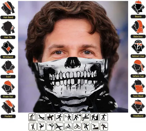 Miniatura 8 de Paquete de polainas para el cuello, máscara facial UV, pasamontañas, pasamontañas, bufanda mágica, diadema para la cabeza para mujeres y hombres