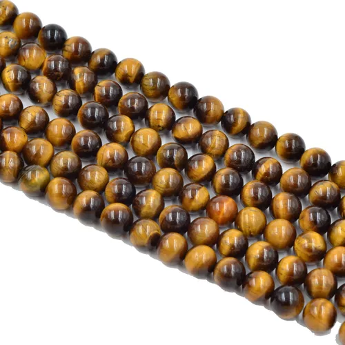 Miniatura 46 de 6mm Cuentas Redondas de Granate para Hacer Joyería DIY, Poder Curativo de Cristal, Piedras Preciosas Sueltas para Hacer Pulseras y Collares, Hilo