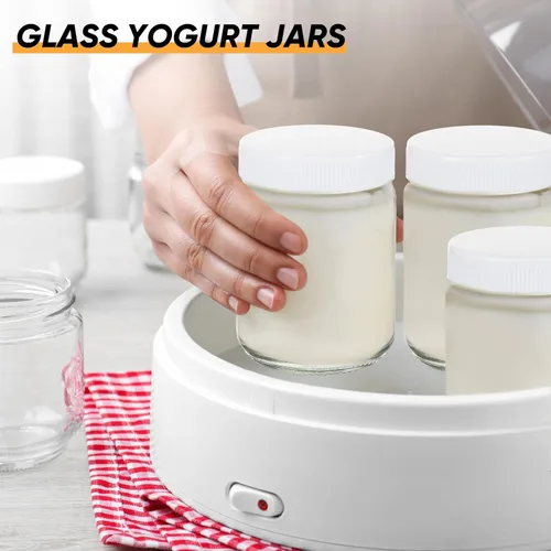 Miniatura 4 de Baderke 24 recipientes de avena durante la noche con tapas, tarros de vidrio para yogur reutilizables para yogurt, recipientes de yogur para pudín