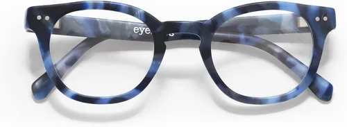 Miniatura 2 de eyebobs - Waylaid Gafas de lectura tradicionales y azules de primera calidad Marco redondo para caras promedio