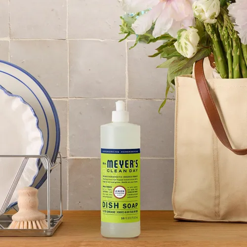 Miniatura 6 de Mrs. Meyer's - Detergente líquido para platos, aroma a verbena de limón, fórmula biodegradable, paquete de 3 unidades, 16 fl oz