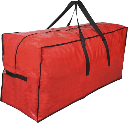 Miniatura 8 de Bolsa grande de almacenamiento para árbol de Navidad de 65 pulgadas, de la marca Primode Rojo