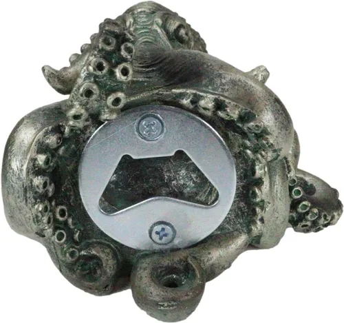 Miniatura 2 de Ebros Gift Sea Monster Octopus Kraken Cthulhu Cerveza Soda Abrebotellas Figurita Montada en la Pared Fantasía Decoración de acento