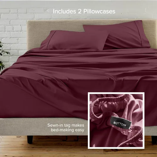 Miniatura 133 de Bare Home Hotel Luxury - Juego de sábanas tamaño individual, extra suave, 4 piezas, bolsillos profundos, ajuste fácil, refrescante y transpirable