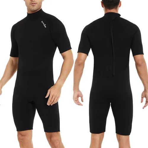 Miniatura 7 de OMGear Traje de neopreno para hombres y mujeres, 0.118 in, cuerpo completo, protección UV, una pieza, manga larga, trajes de buceo, traje de baño