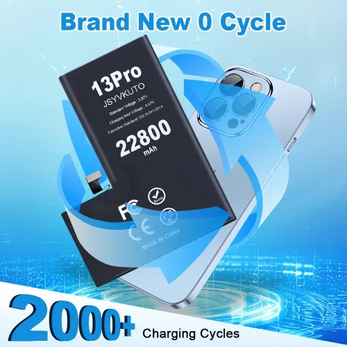 Miniatura 5 de Batería de 22800 mAh para iPhone 13 Pro, nueva batería de repuesto de 0 ciclos mejorada de mayor capacidad para iPhone 13 Pro con juego completo