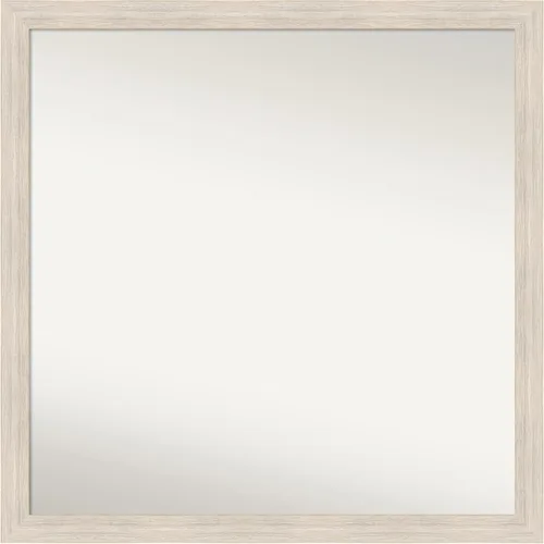 Miniatura 196 de Amanti Art Espejo de baño blanco para sobre el fregadero, 30 x 35 pulgadas, espejo de tocador rectangular estrecho de Eva de oro blanco, marco