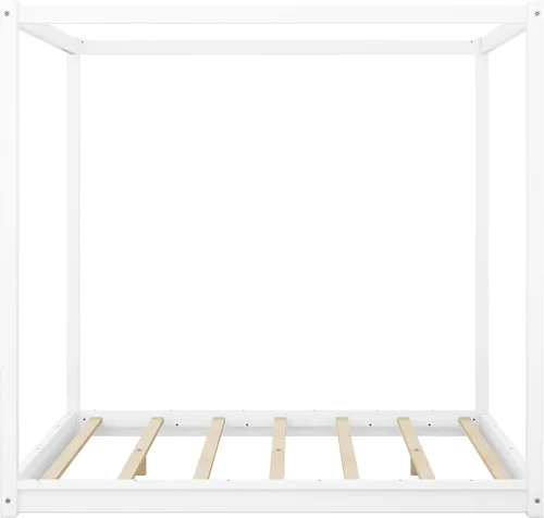 Miniatura 12 de Harper & Bright Designs Cama con dosel con cabecero, marco de madera con patas de apoyo, plataforma de tamaño King para adolescentes y adultos,