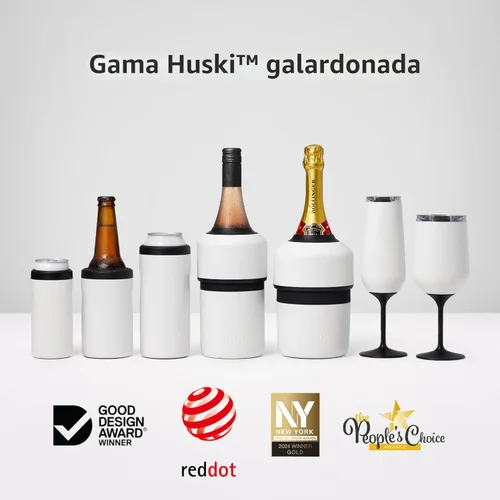 Miniatura 7 de Huski Flauta de champán Nuevo Diseño galardonado con tallo desmontable Copa de champán de acero inoxidable de alta calidad con tapa, vaso