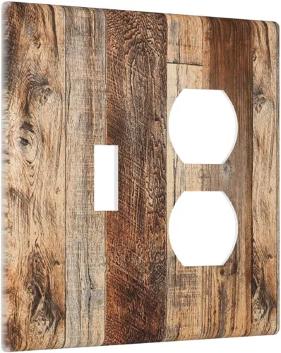 Miniatura 15 de Placa Decorativa de Pared Beige Boho de Mediados de Siglo Sol Abstracto 1-Gang Retro Años 70 Arte Geométrico Moderno con Arco Eléctrico Interruptor