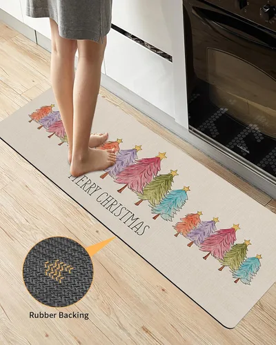 Miniatura 3 de Tapete de baño de Navidad para bañera, antideslizante, de secado rápido y absorbente, tierra de diatomeas, fregadero, dormitorio, cocina, tapete