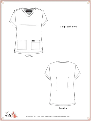 Miniatura 4 de KOI Basics 384PR Leslie Scrub - Blusa azul XS para mujer