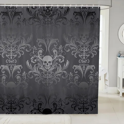 Miniatura 22 de Erosebridal Cortina de ducha para decoración de baño, con estampado de leones y rosas, para niños, adolescentes, niños, niñas, habitación del hogar