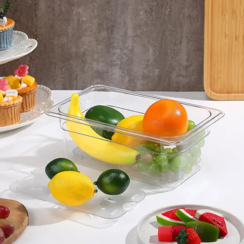 Miniatura 2 de Zubebe 6 unidades de estante de drenaje de plástico para tamaño bandeja de alimentos transparente rejilla de plástico acrílico bandejas de drenaje