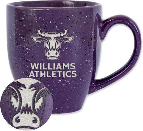 Miniatura 320 de Rico Industries NCAA Virginia Tech Hokies Maroon - Taza de café de cerámica grabada con láser, color del equipo, 16 onzas
