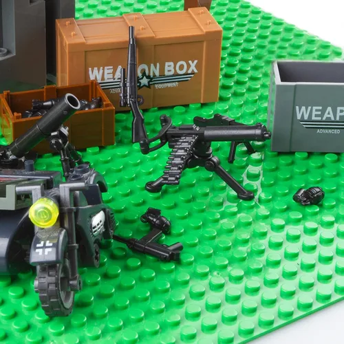 Miniatura 6 de Paquete de armas militares, 24 piezas de accesorios del Reino Unido, kits de juguetes, equipo del ejército, armas de la Segunda Guerra Mundial