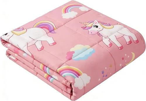 Miniatura 64 de anfie - Manta con peso para niños (40 x 60 pulgadas, 7 lb), manta refrescante para dormir, tamaño de manta ligera, transpirable, con cuentas de Gris