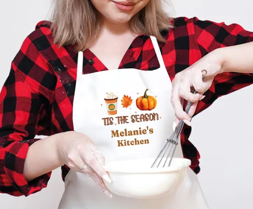 Miniatura 2 de Delantales de Halloween personalizados para mujer, delantal de otoño y otoño, regalo único de cocina para Acción de Gracias, Navidad, Delantales