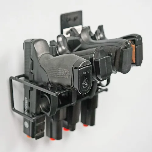 Miniatura 6 de BOOMSTICK Estante de montaje en pared para pistola con revestimiento de vinilo negro