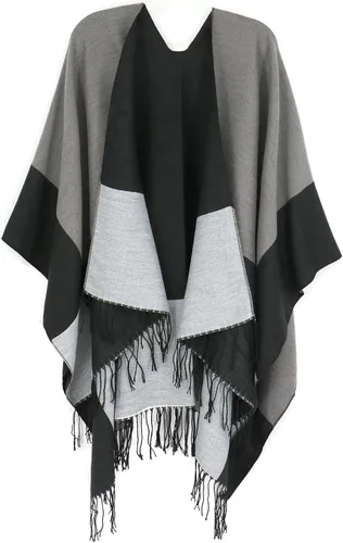 Miniatura 189 de Poncho chal para mujer, suéteres suaves y cálidos para mujer, parte delantera abierta, poncho de viaje para otoño, invierno y primavera