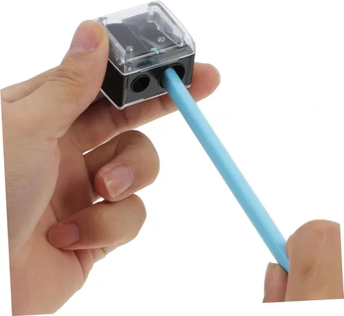 Miniatura 6 de minkissy Sacapuntas para la pluma de la ceja mini sacapuntas agujero doble para cosméticos