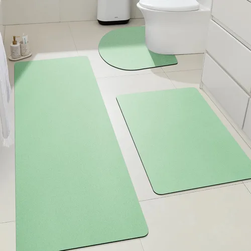 Miniatura 21 de ACCUMTEK Alfombrilla de Baño Ultra Delgada, Alfombrillas de Baño Antideslizantes con Respaldo Mejorado para Colocar Bajo la Puerta, Alfombras