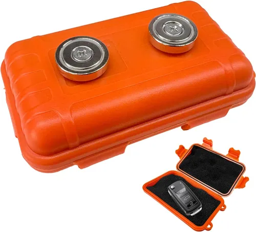 Miniatura 7 de KVAEY 1 pieza Caja magnética para llaves, soporte impermeable para llaves para interiores y exteriores con imán fuerte, contenedor portátil