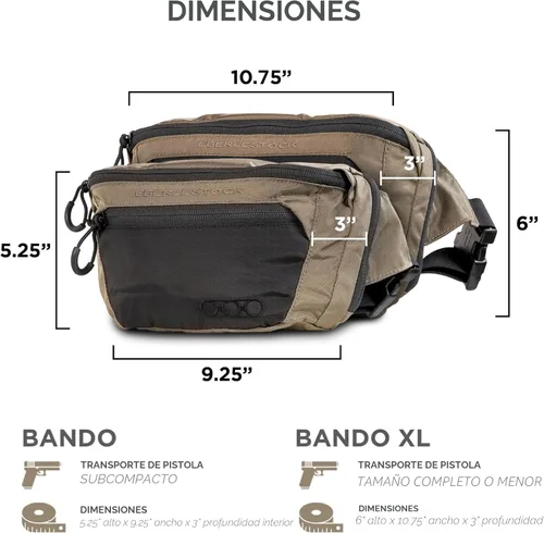 Miniatura 2 de Eberlestock Bando Bag - Tactical Men's Fanny Pack w/Adjustable Waist Belt, Zippered Pockets, Compact Lightweight Belt Bag Negro