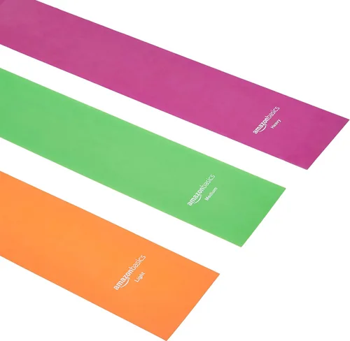 Miniatura 2 de Amazon Basics Bandas de resistencia, juego de 3, naranja/verde/rosa
