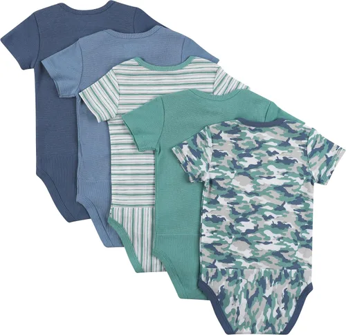 Miniatura 6 de Hanes - Bodis para bebés, Ultimate Flexy de manga corta, unisex, paquete de 5