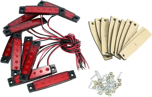 Miniatura 8 de KEING Paquete de 30 indicadores LED sellados de 3.8 pulgadas, impermeables, ámbar/rojo/blanco, 6 indicadores de marcador, lámparas de liquidación