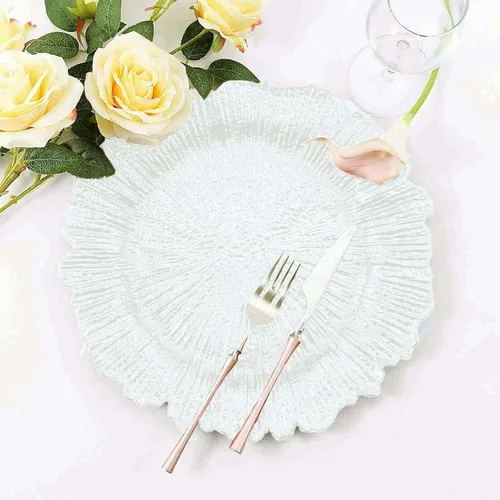 Miniatura 28 de Efavormart - Juego de 20 platos de plástico con diseño de arrecife negro, platos de fiesta de postre y aperitivo de 7 pulgadas, elegante vajilla