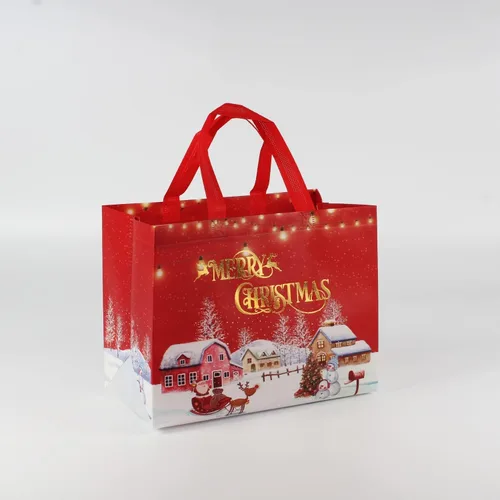 Miniatura 8 de Venforze 36 bolsas reutilizables de Navidad, bolsas de regalo no tejidas, 12.8 x 9.8 x 6.7 pulgadas