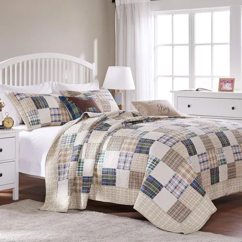 Miniatura 6 de Greenland Home - Juego de edredón Oxford de 2 piezas, individual, multicolor